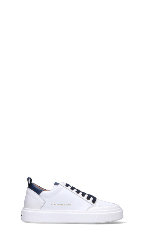 ALEXANDER SMITH Sneaker uomo bianca/blu in pelle