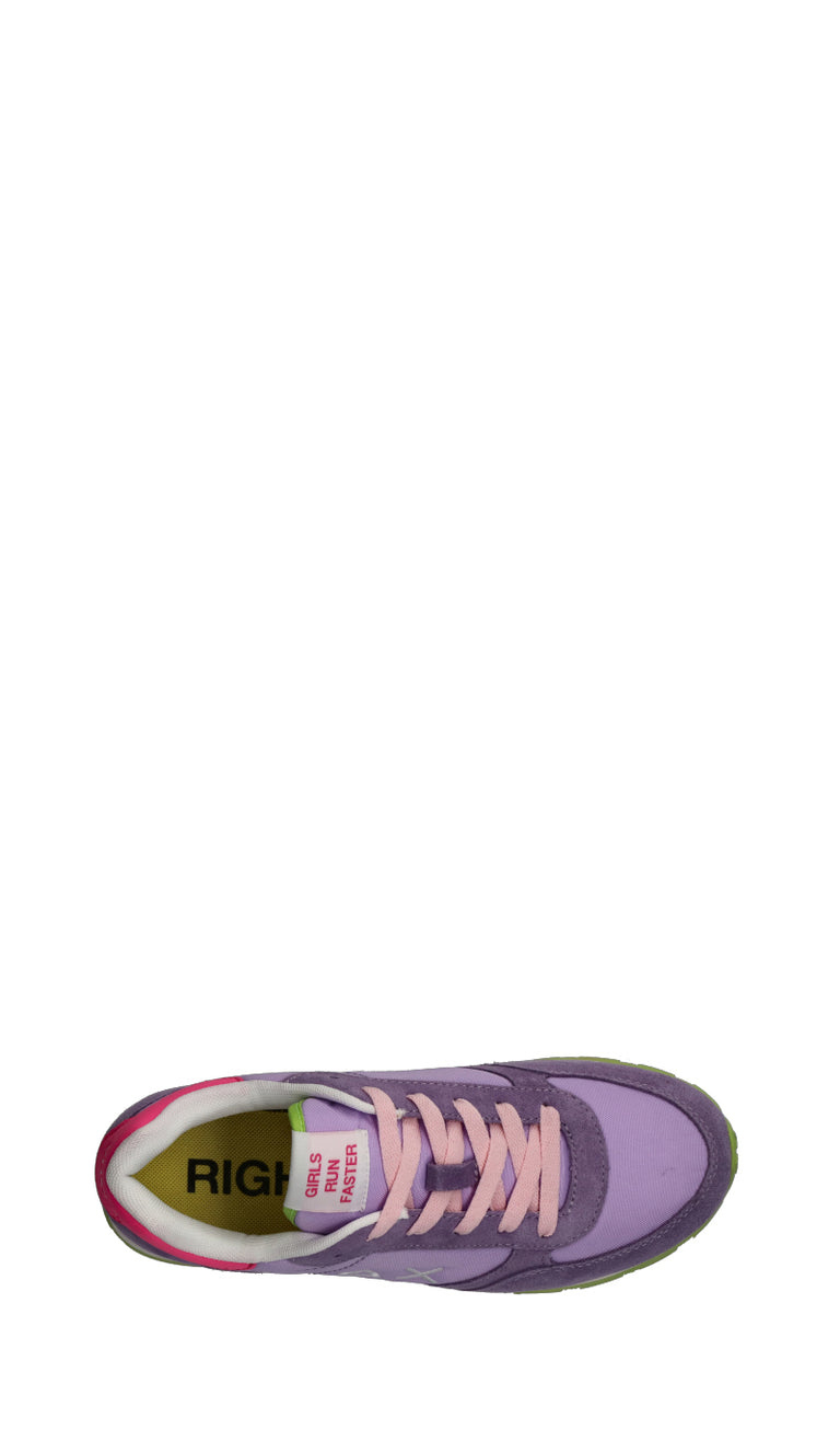 SUN68 Sneaker ragazzo/a lilla/rosa/verde in pelle