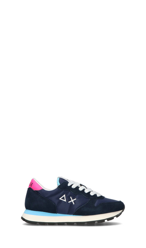 SUN68 Sneaker donna blu in pelle
