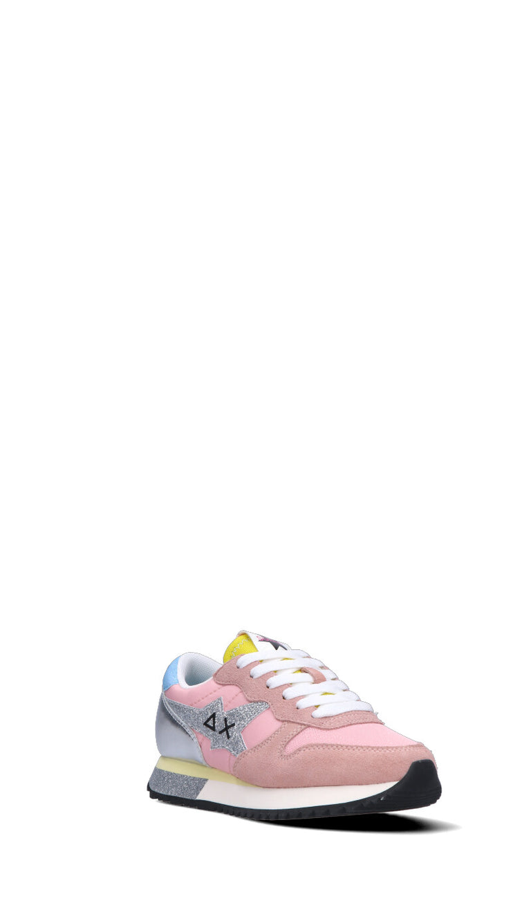SUN68 Sneaker donna rosa/argento in pelle