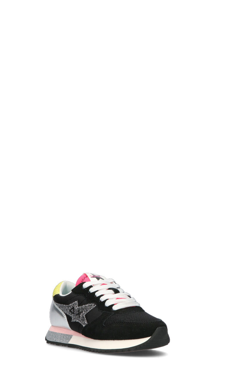 SUN68 Sneaker donna nera/argento/gialla