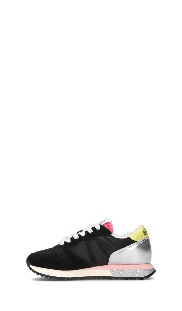 SUN68 Sneaker donna nera/argento/gialla