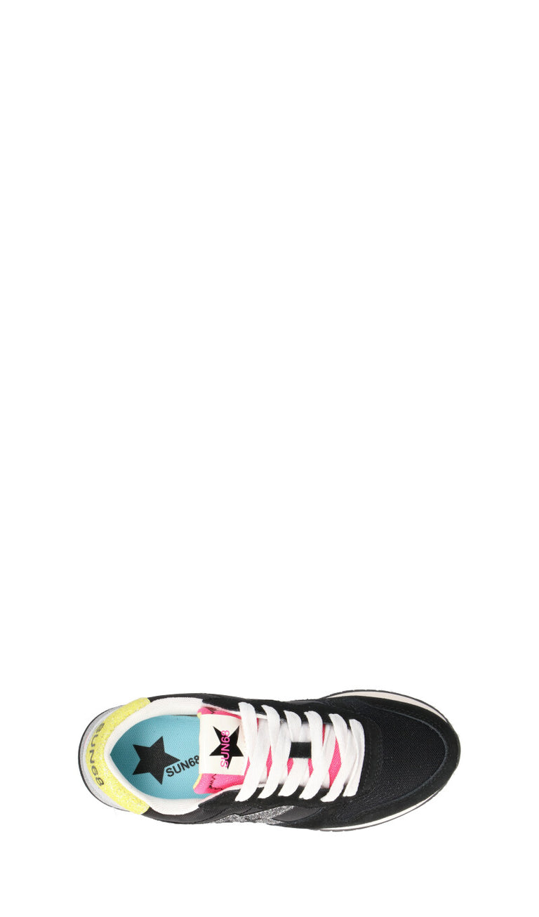 SUN68 Sneaker donna nera/argento/gialla