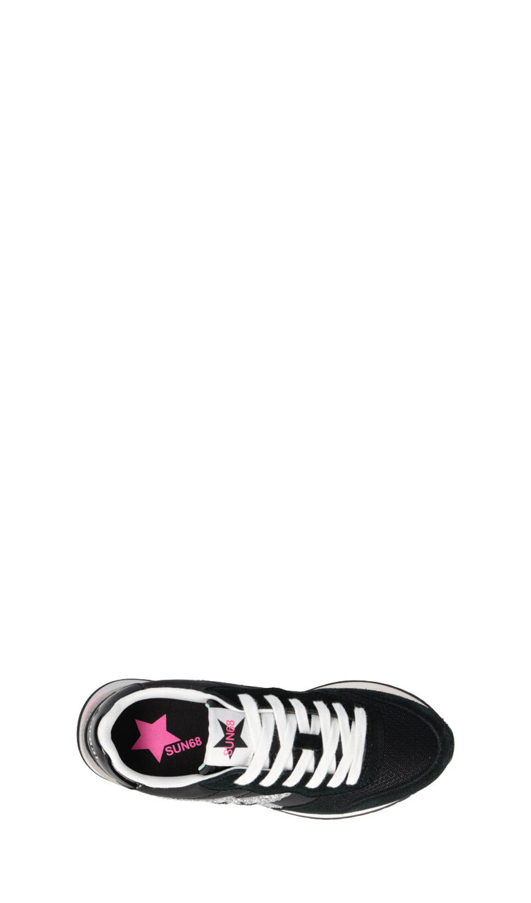 SUN68 Sneaker donna nera/platino/argento/rosa in suede
