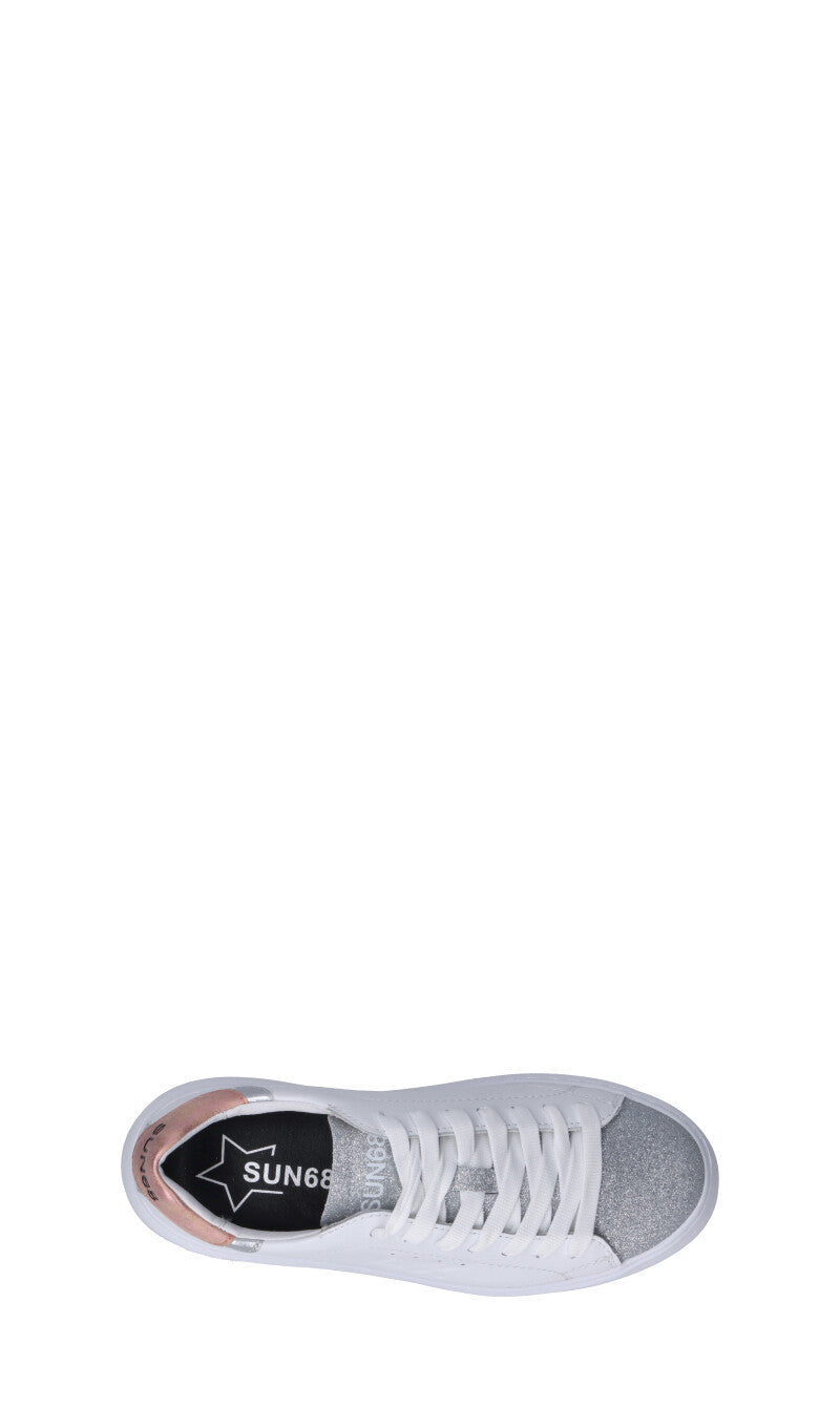 SUN68 Sneaker donna bianca in pelle