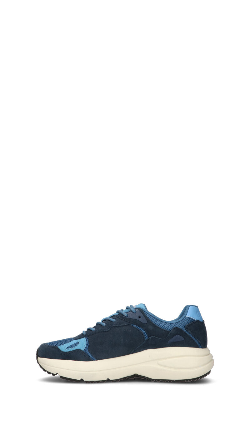 SUN68 Sneaker uomo blu in suede