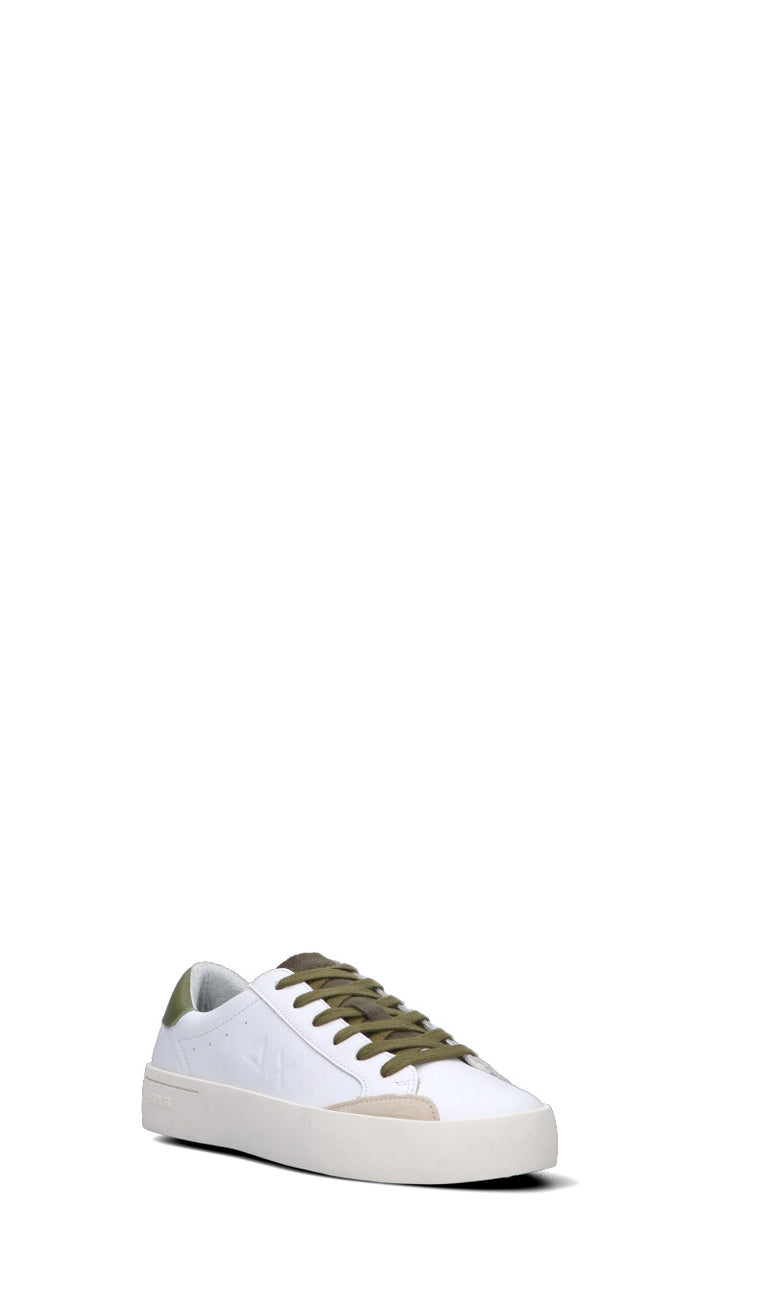 SUN68 Sneaker uomo bianca/oliva in pelle