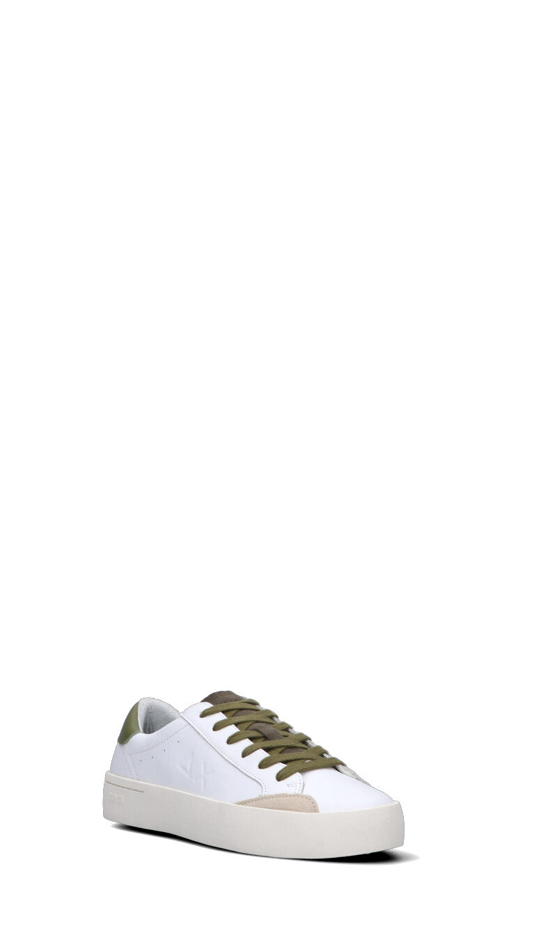 SUN68 Sneaker uomo bianca/oliva in pelle