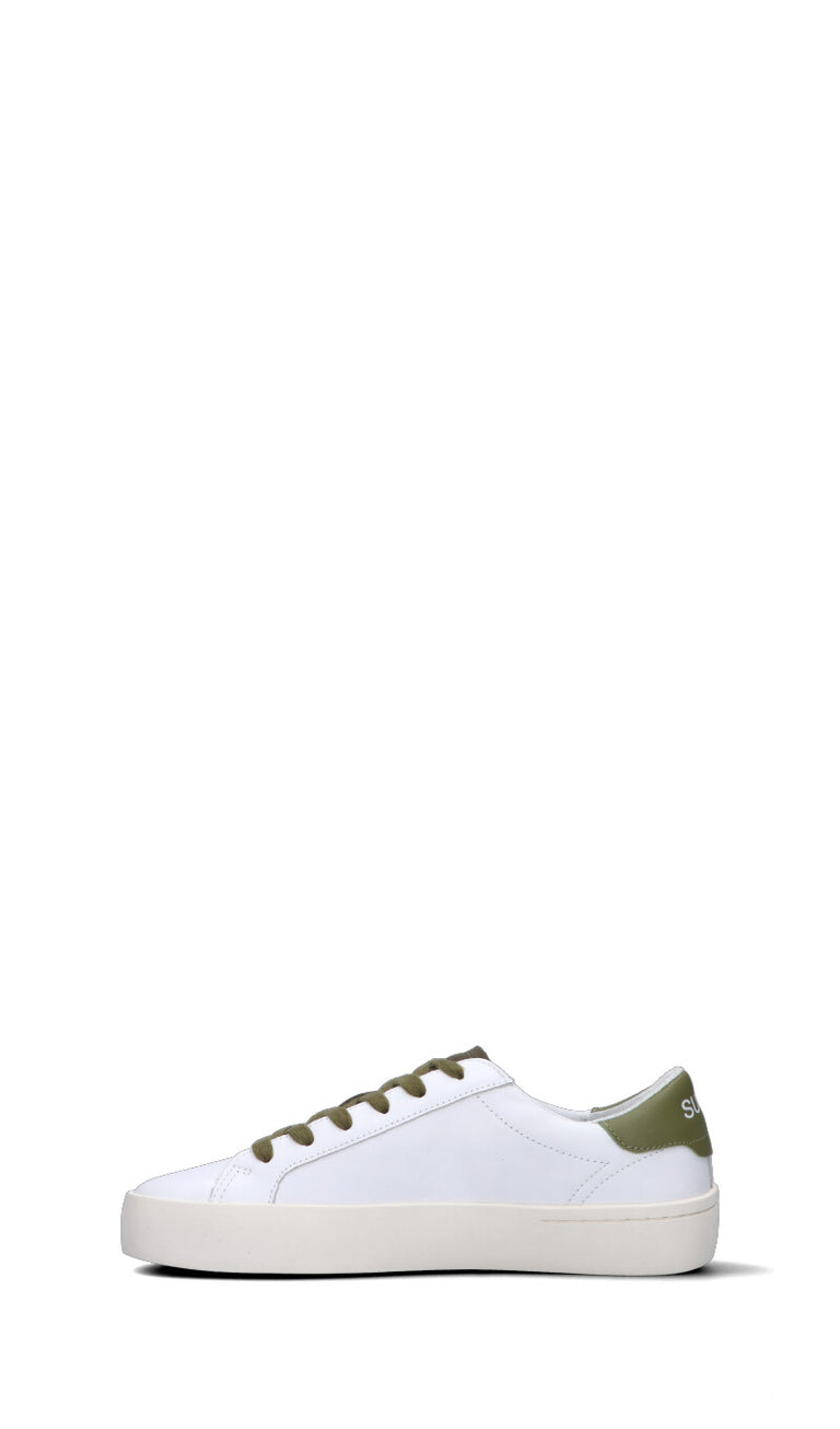 SUN68 Sneaker uomo bianca/oliva in pelle