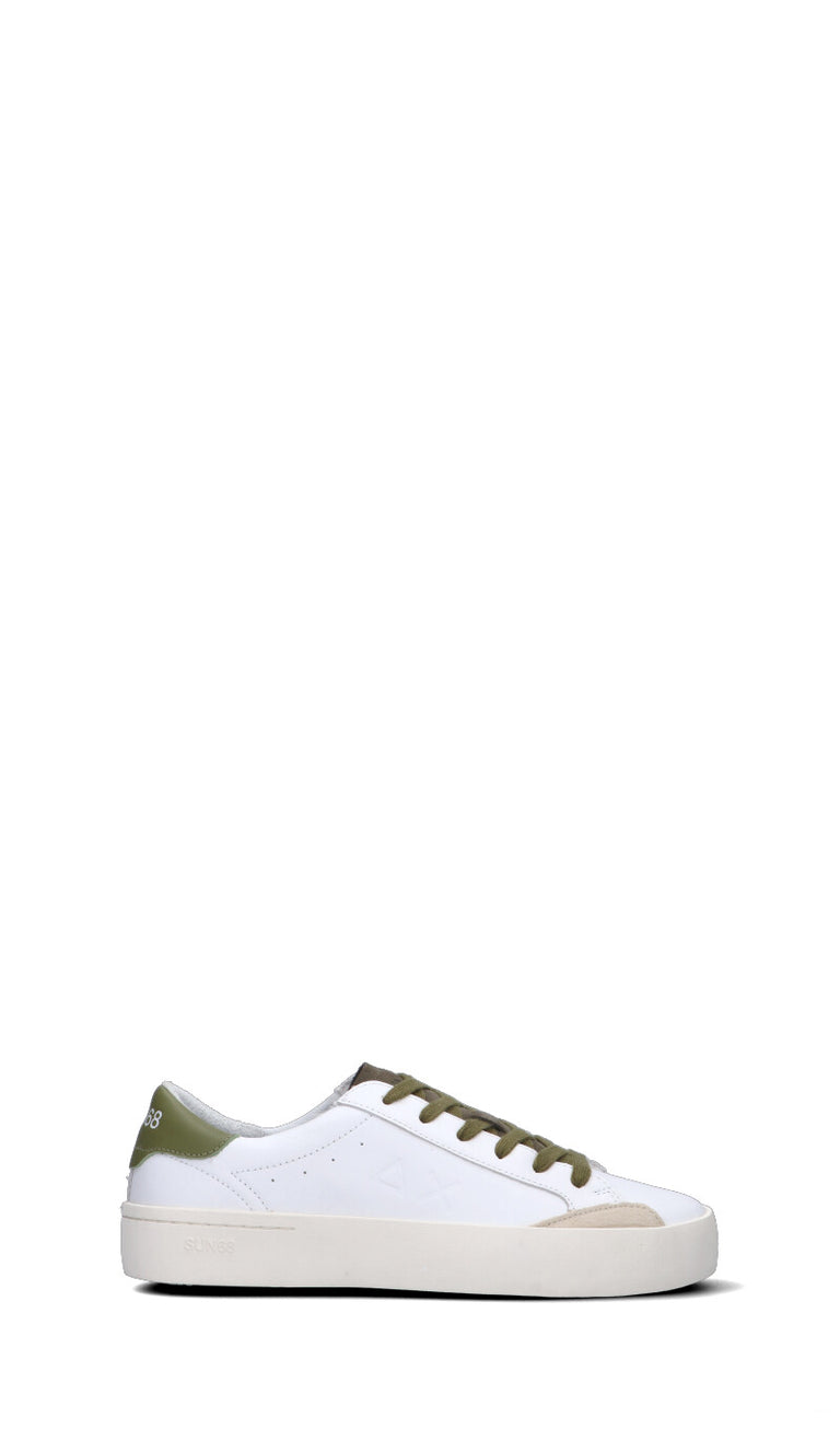 SUN68 Sneaker uomo bianca/oliva in pelle