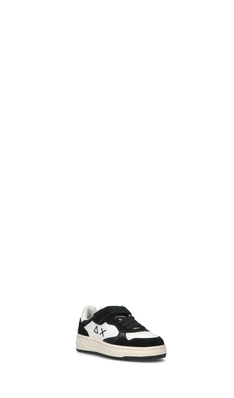 SUN 68 Sneaker unisex bimbi bianca/nera