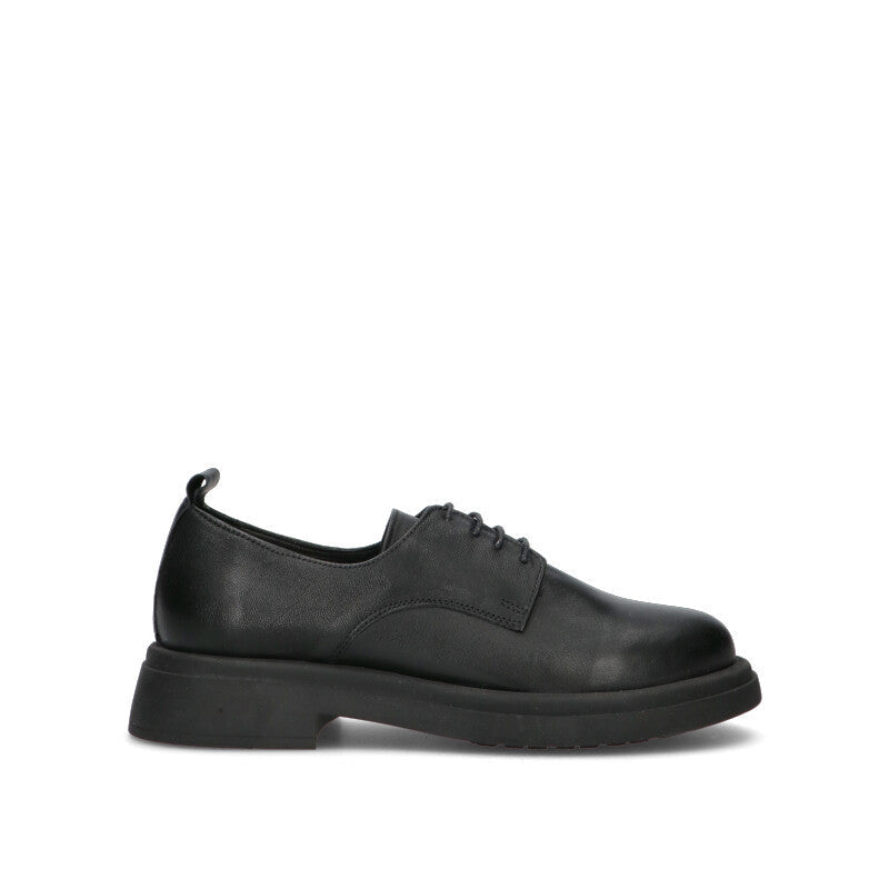 BUENO Stringata donna nera in pelle