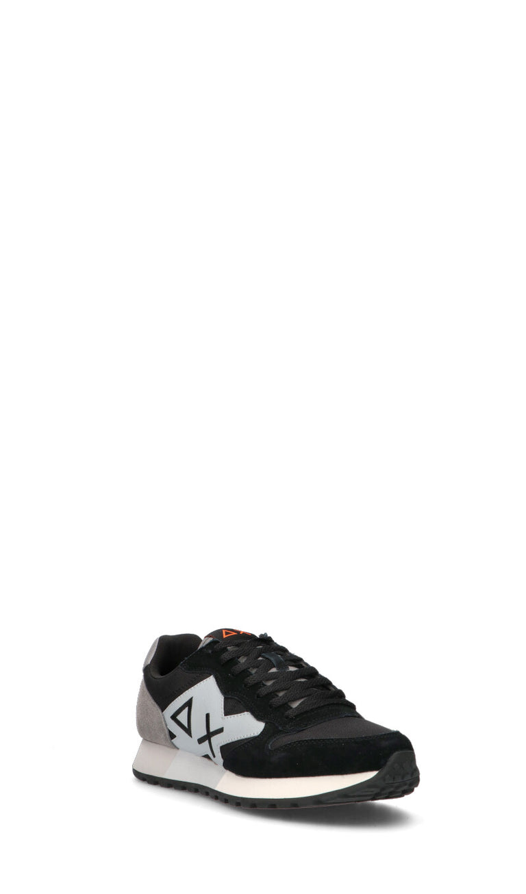 SUN68 Sneaker uomo nera, bianca e beige in suede