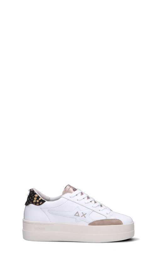 SUN68 Sneaker donna bianca in pelle