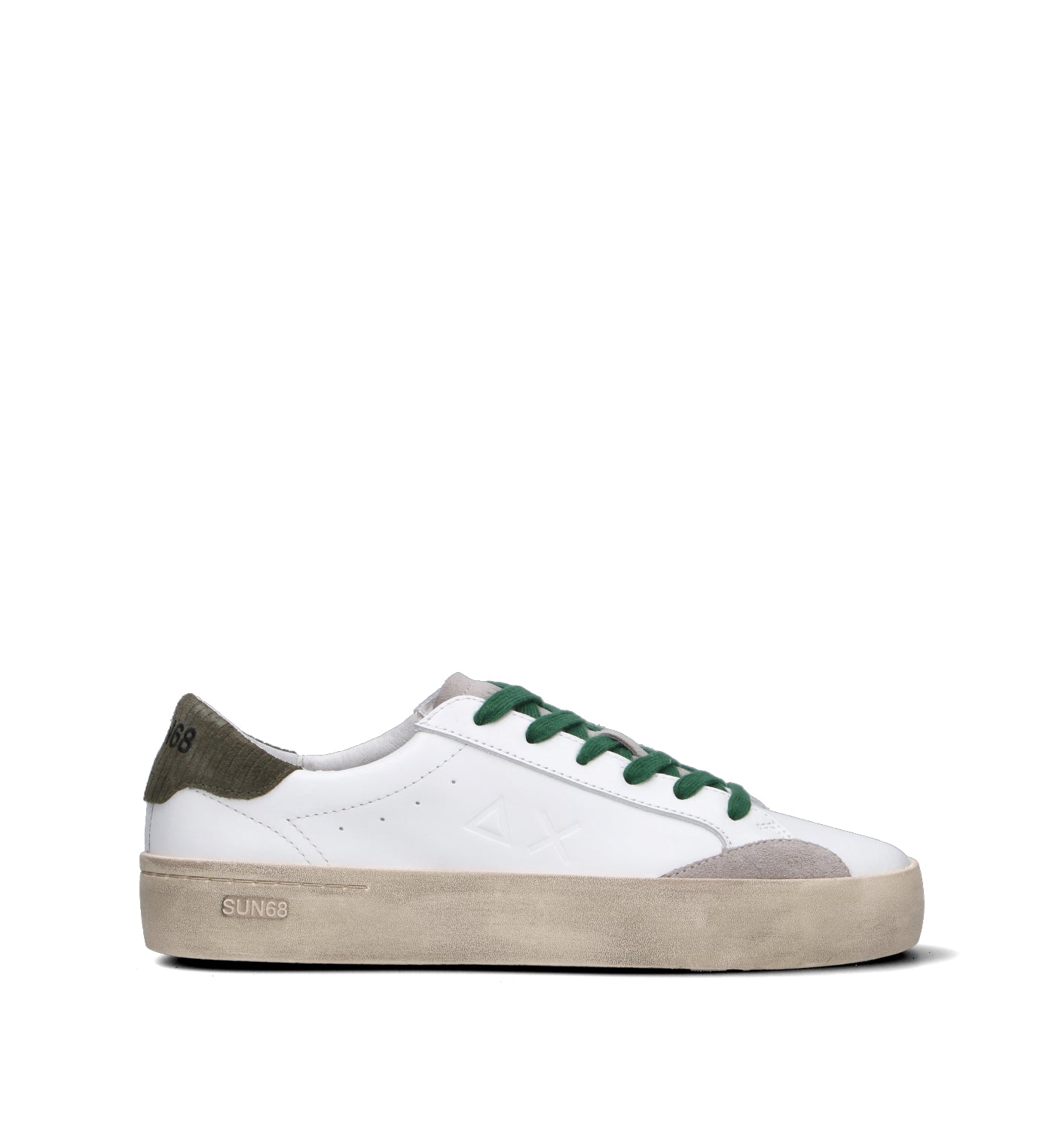 SUN68 Sneaker uomo bianca in pelle