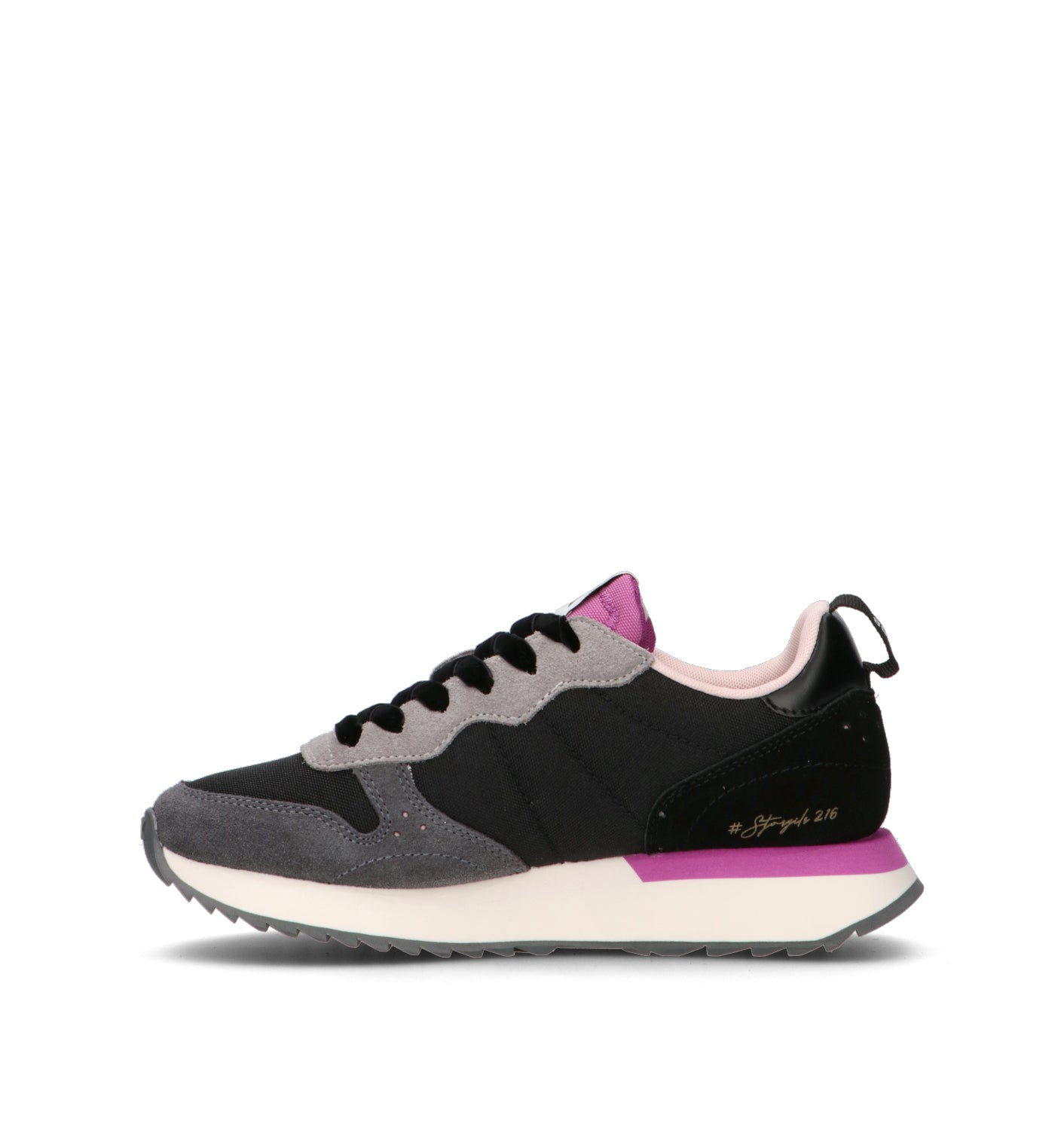 SUN68 Sneaker donna nera/rosa