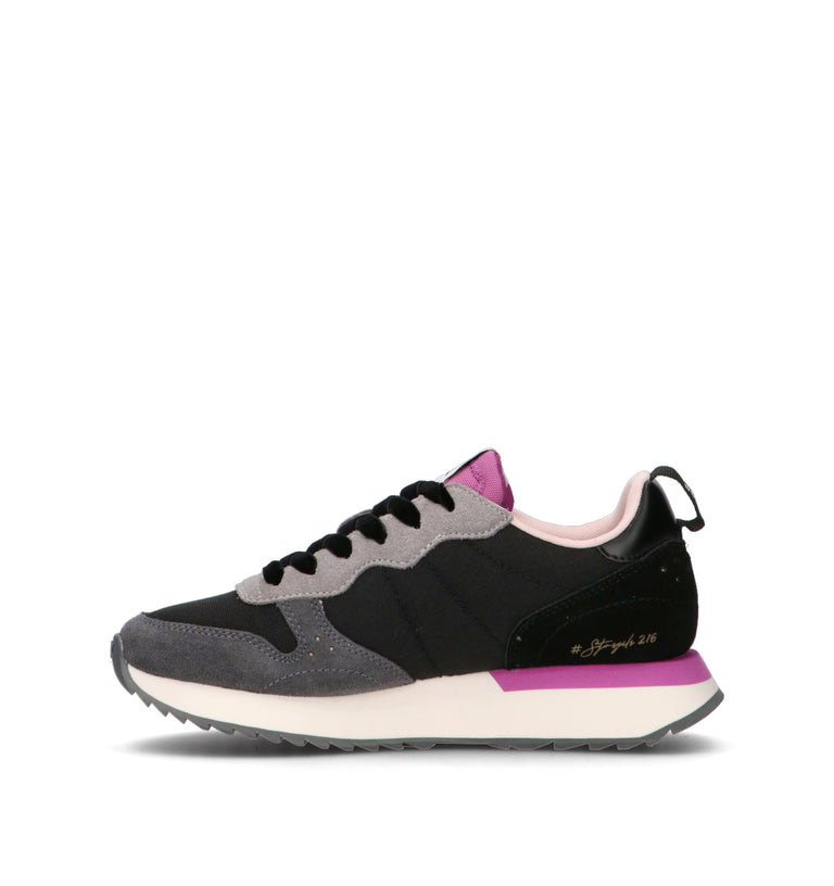 SUN68 Sneaker donna nera/rosa