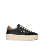 SUN68 Sneaker donna nera in pelle