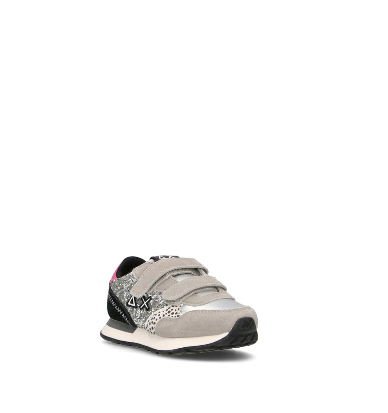 SUN68 Sneaker bimba argento