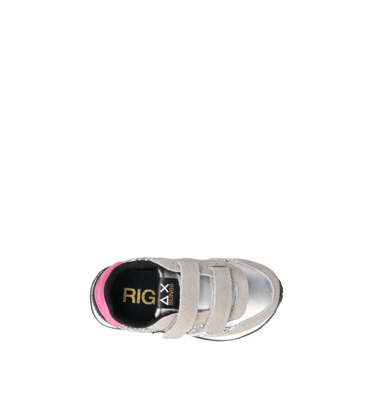 SUN68 Sneaker bimba argento