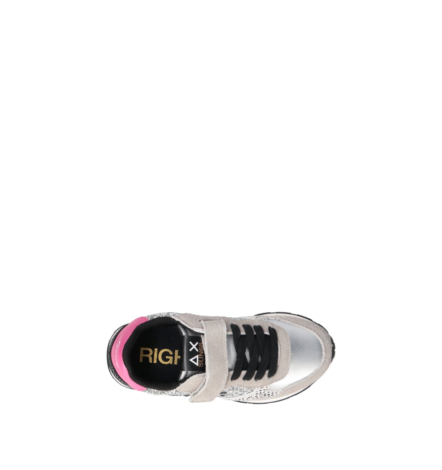 SUN68 Sneaker bimba argento