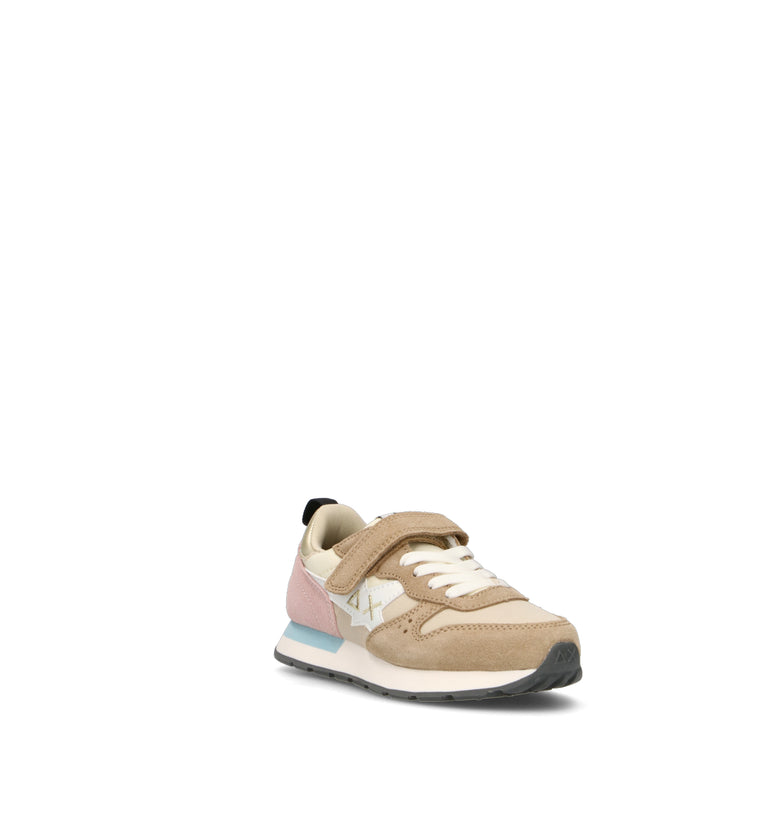 SUN68 Sneaker bimba beige/rosa