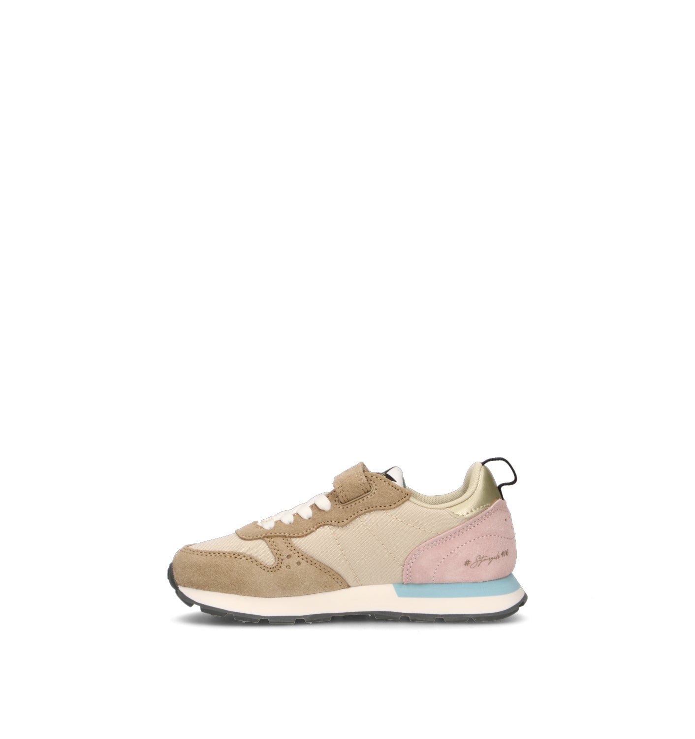 SUN68 Sneaker bimba beige/rosa