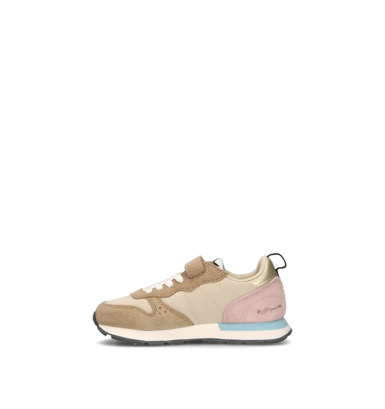 SUN68 Sneaker bimba beige/rosa