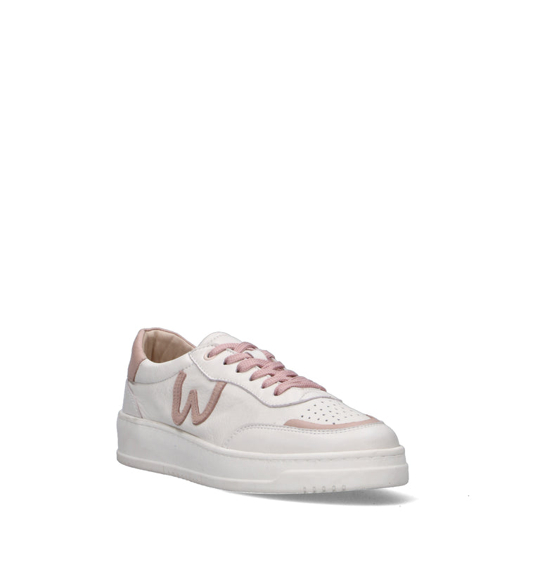 WAVE Sneaker donna bianca/rosa in pelle