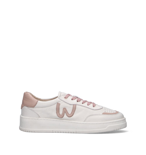 WAVE Sneaker donna bianca/rosa in pelle
