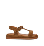 WAVE Sandalo donna marrone in suede