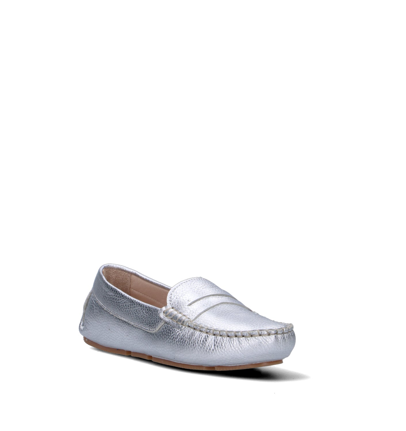 WAVE Mocassino donna argento in pelle