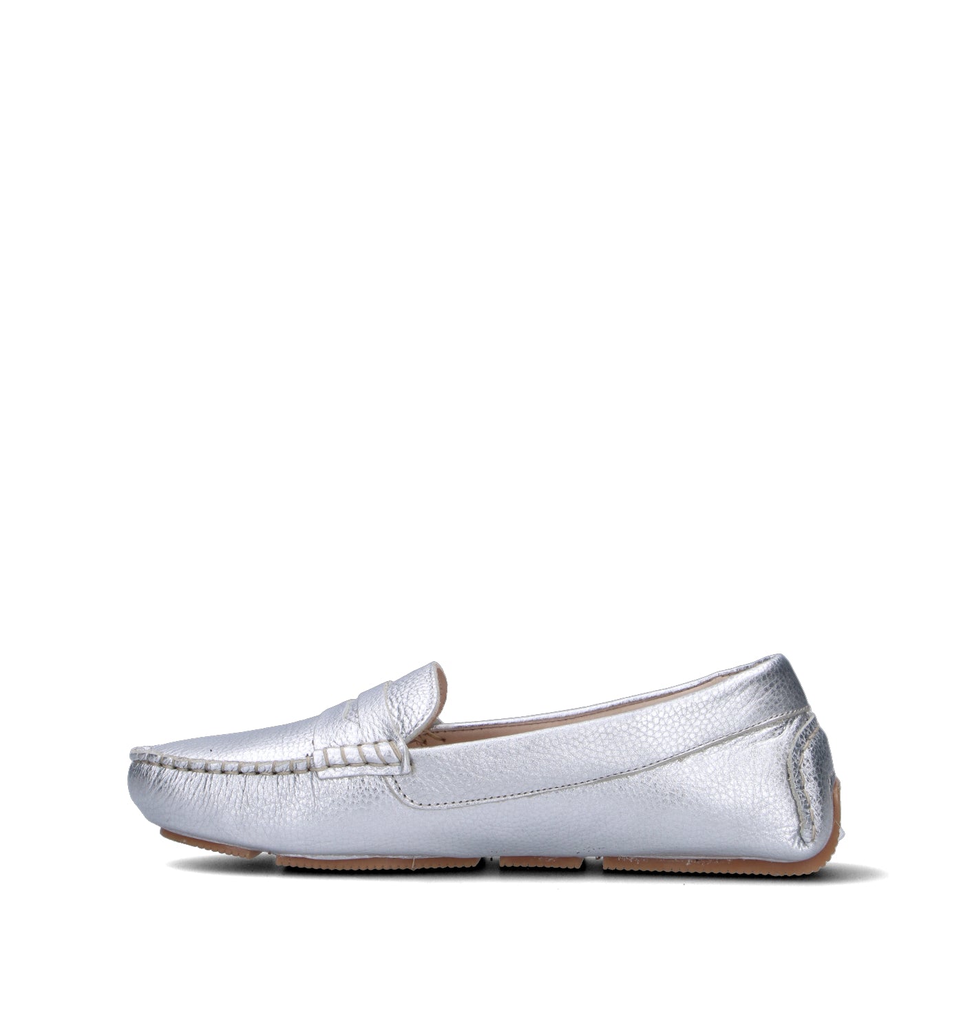 WAVE Mocassino donna argento in pelle