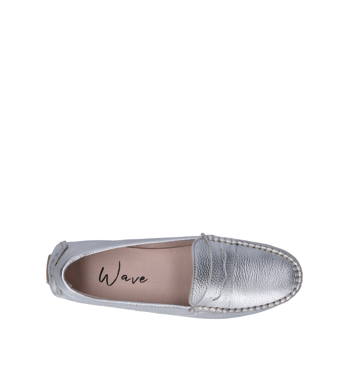 WAVE Mocassino donna argento in pelle