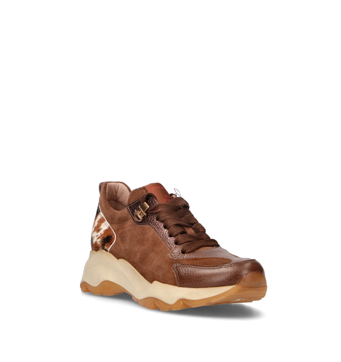 HISPANITAS Sneaker donna marrone in suede