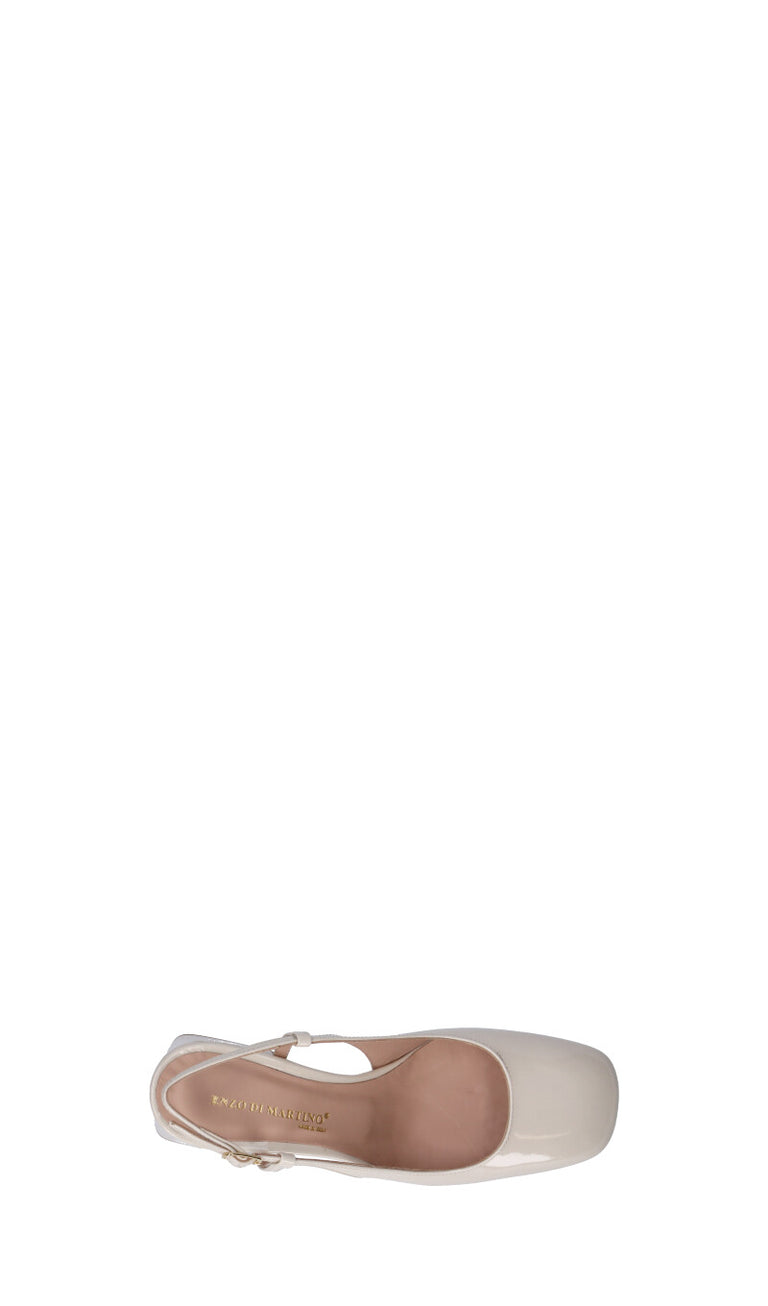 ENZO DI MARTINO Slingback donna bianca in pelle