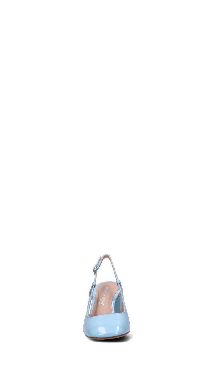 ENZO DI MARTINO Slingback donna azzurra in pelle